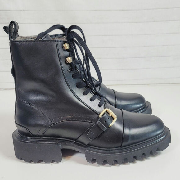 ALLSAINTS TORI LEATHER BOOTS IN BLACK SZ10 US / 40 EU